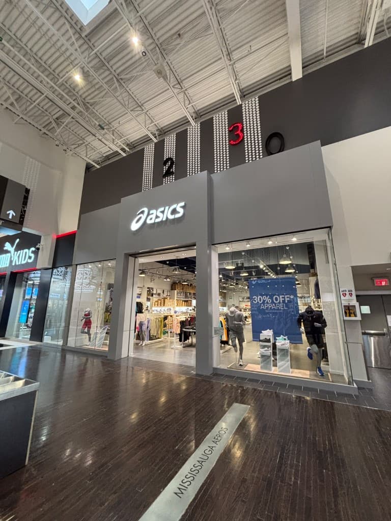 ASICS storefront renovation - Vaughan mills